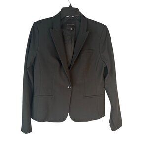 Banana Republic Size 10 Classic Fit Womens Black Blazer Single-Button Closure